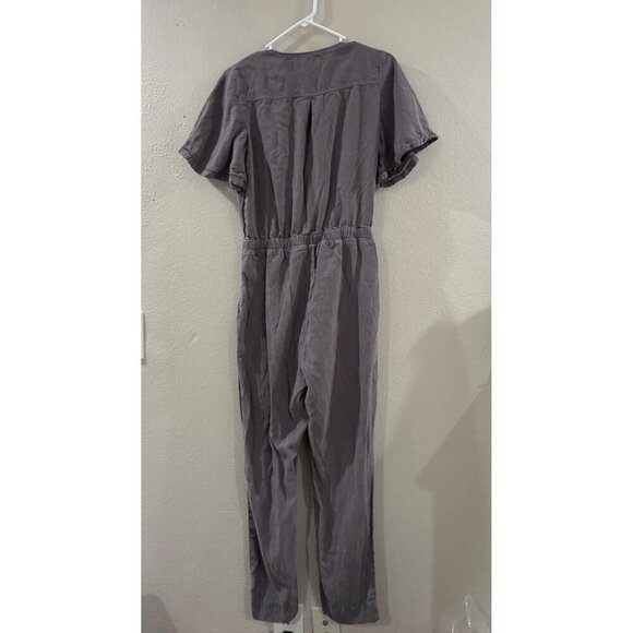 Anthropologie Cloth & Stone Jumpsuit Women's M Gray Gulpiyuri Tencel bohemian - Picture 2 of 8